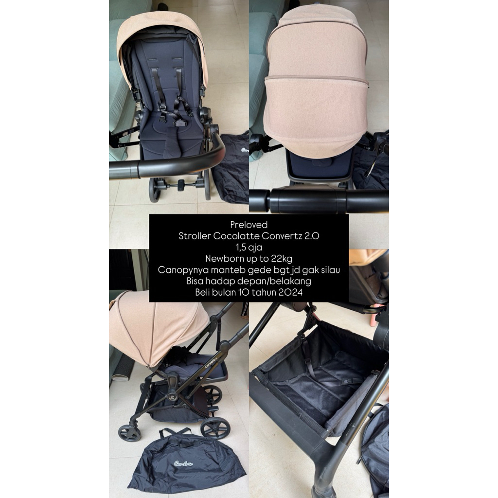 stroller bayi cocolatte convertz 2.0 preloved