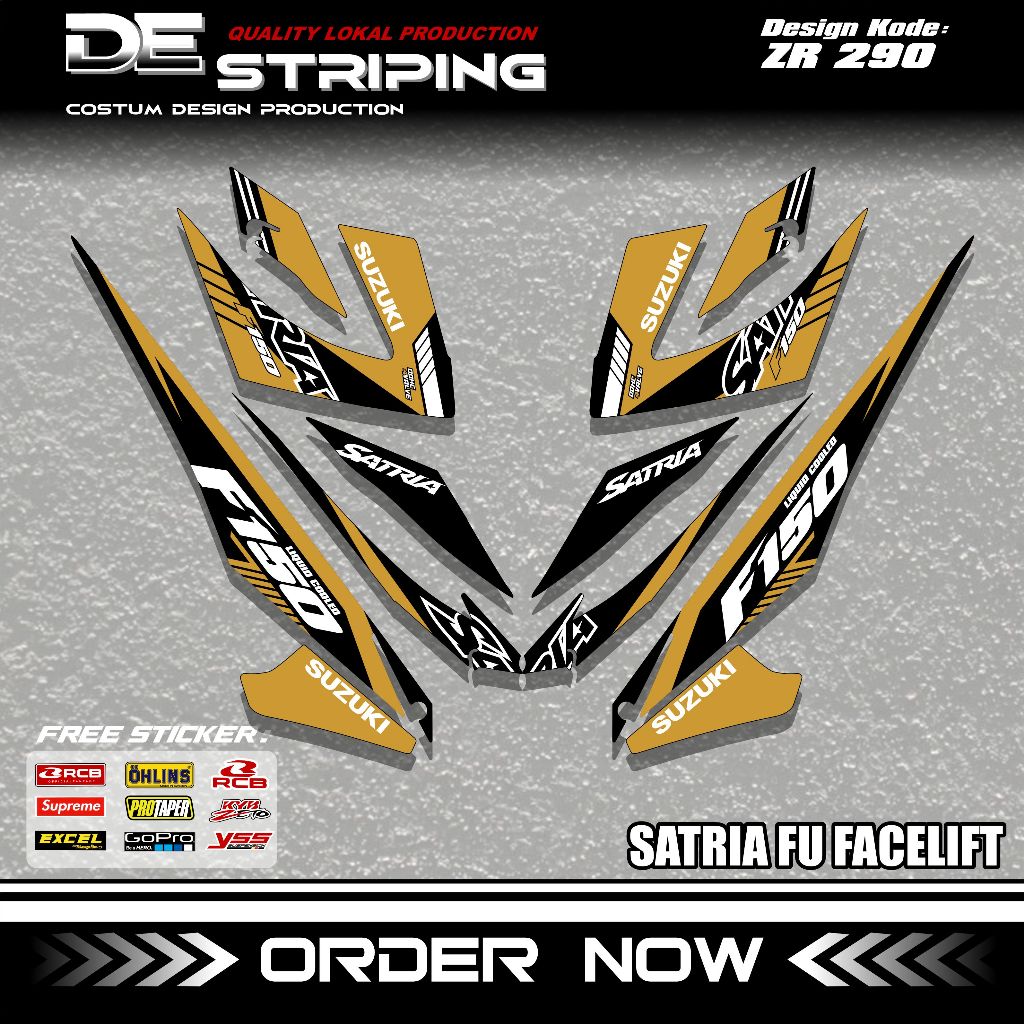 STRIPING SATRIA FU F150/STIKER SATRIA FU FACELIFT/STRIPING SATRIA FU 2013-2015
