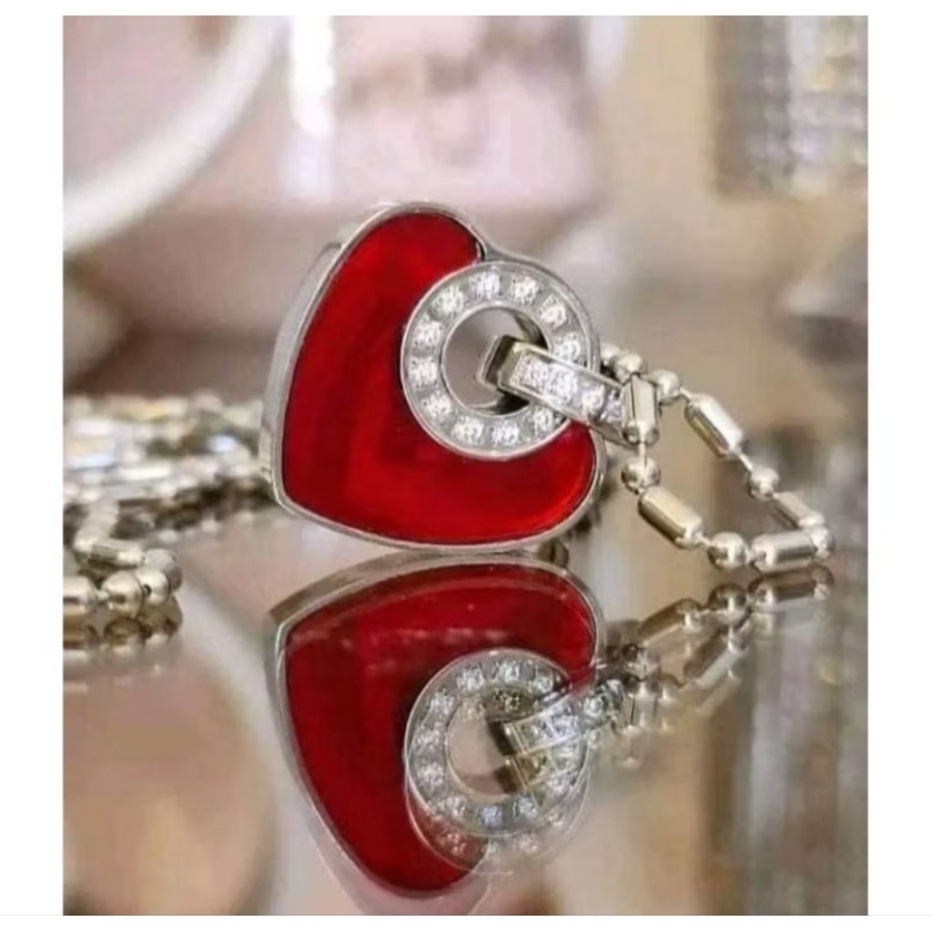 Kalung kesehatan heart red mci