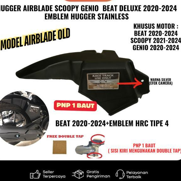 Scarlet - Hugger Airblade Scoopy Genio Beat New Deluxe 2020-2024 + Emblem Hugger