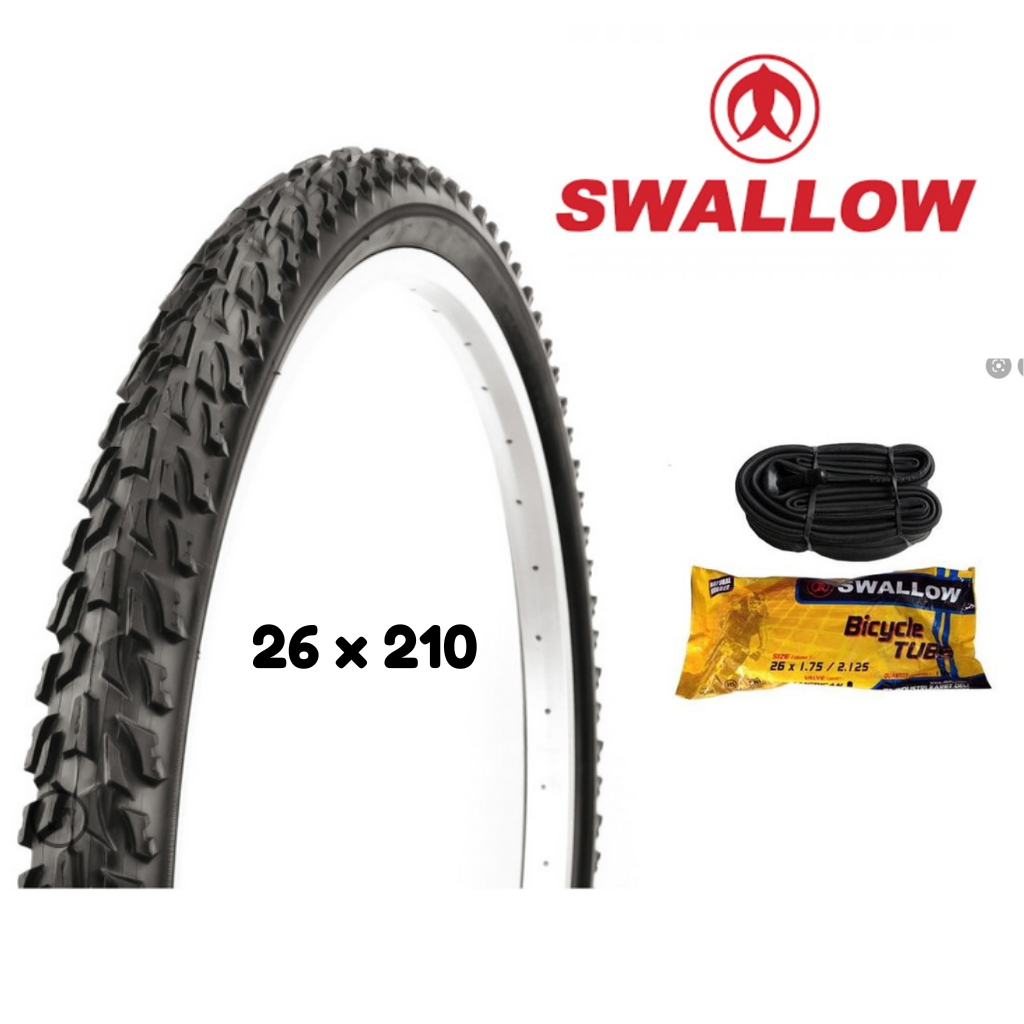 [ BAN LUAR SEPEDA 26 x 210 / BAN DALAM KUNING SEPEDA 26 x 175 / 2125 ] SWALLOW MTB OFFROAD