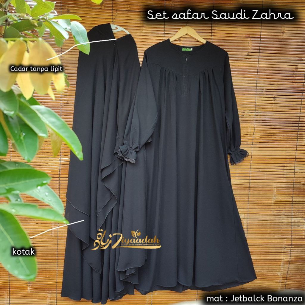 Set gamis Zahra jilbab cadar rit safar