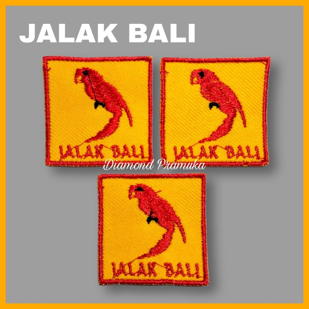 Tanda regu pramuka putra bordir burung jalak bali Bet bordir tanda regu jalak bali