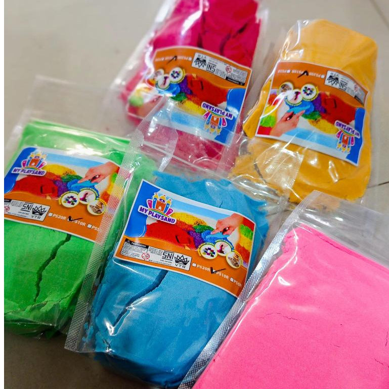 MAINAN PASIR AJAIB ANAK PASIR WARNA WARNI 1KG