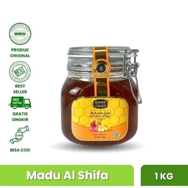 AL SHIFA Madu Lebah Murni Natural Honey 1 KG | Madu Sehat BPOM