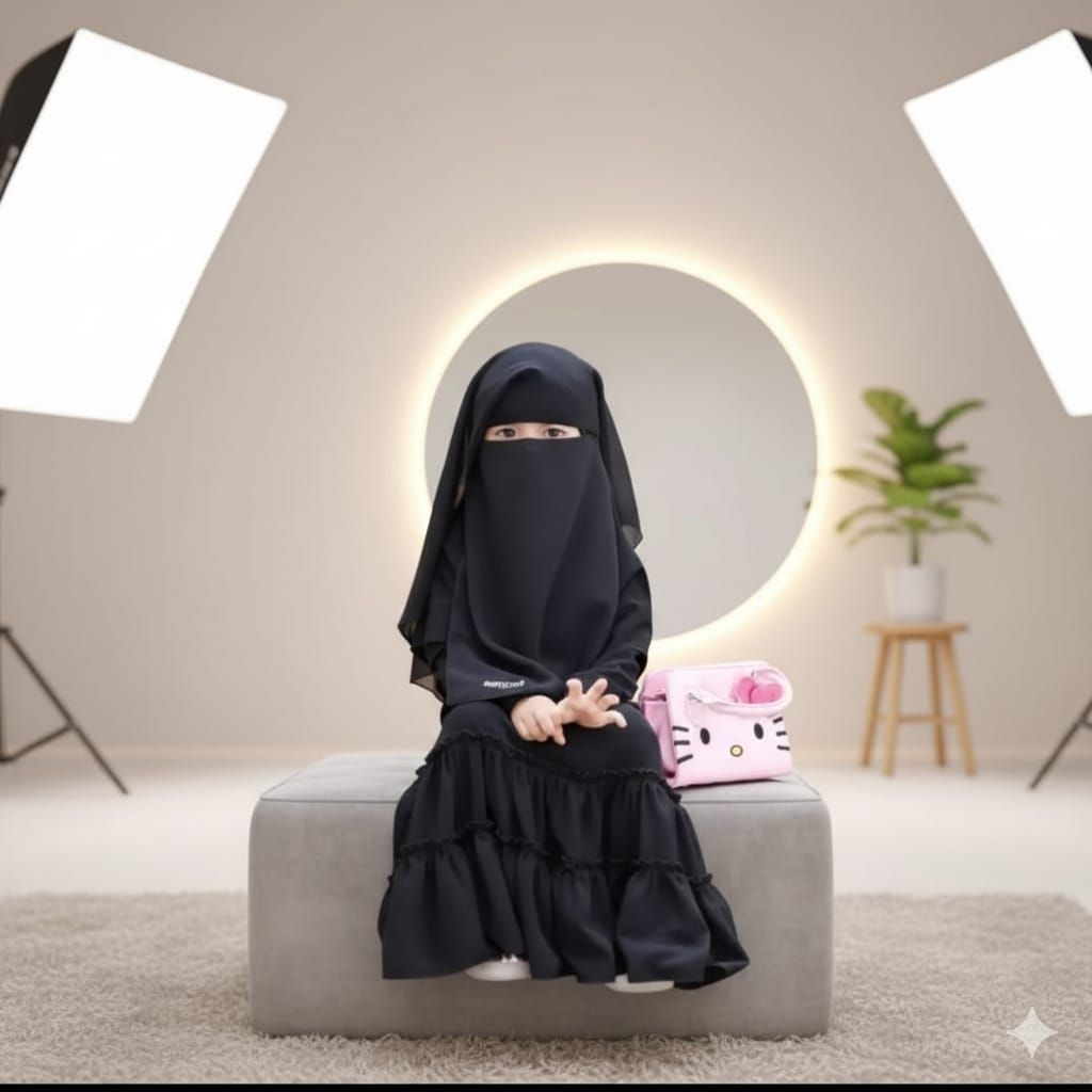 niqab anak/cadar layer anak