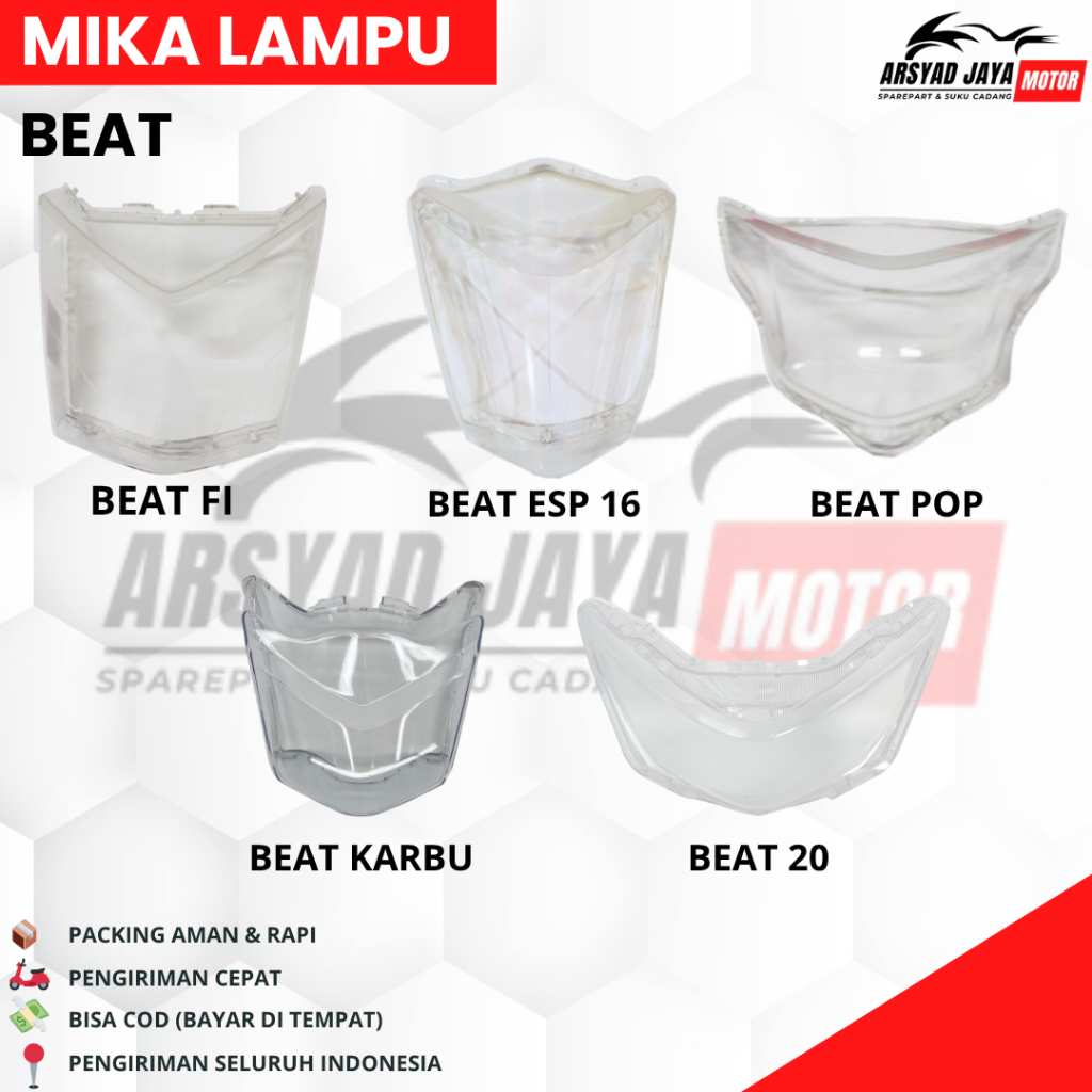 Mika Lampu Depan Honda Beat FI / Beat ESP 2016 / Beat POP / Beat Karbu / Beat 2020 – Mika Headlamp M
