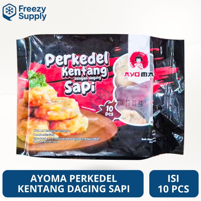 Ayoma Perkedel Kentang Dengan Daging Sapi Isi 10 Pcs