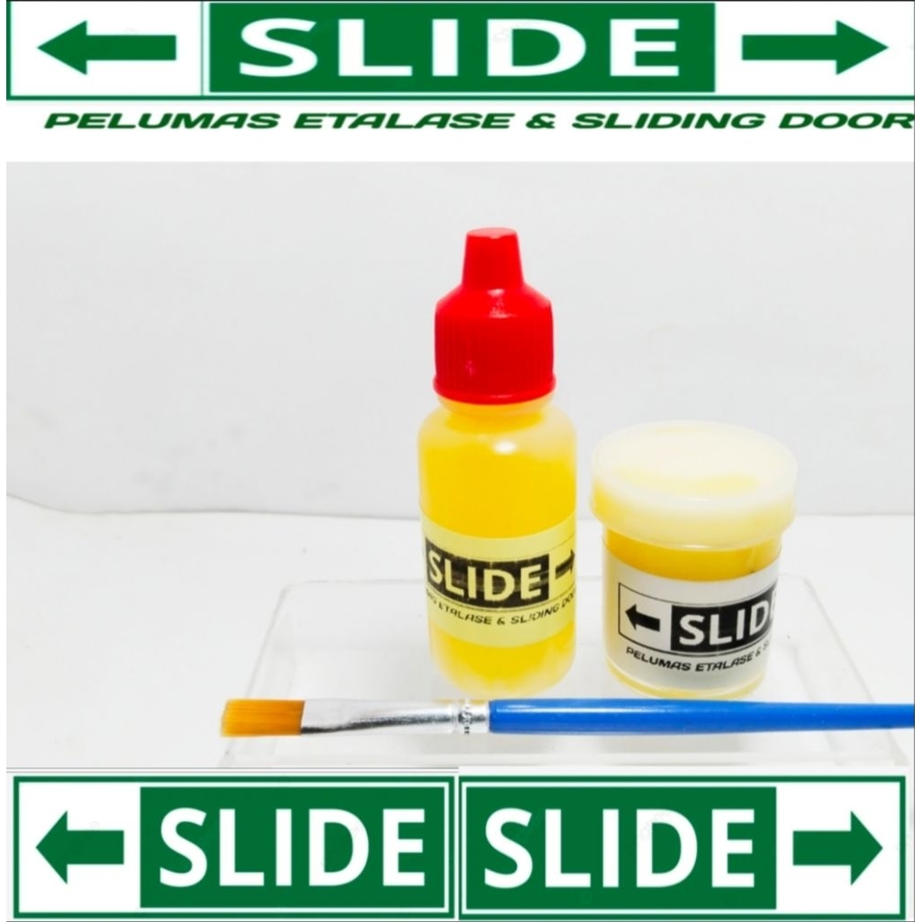 PELUMAS SLIDE PELUMAS REL SLIDING ETALASE KACA