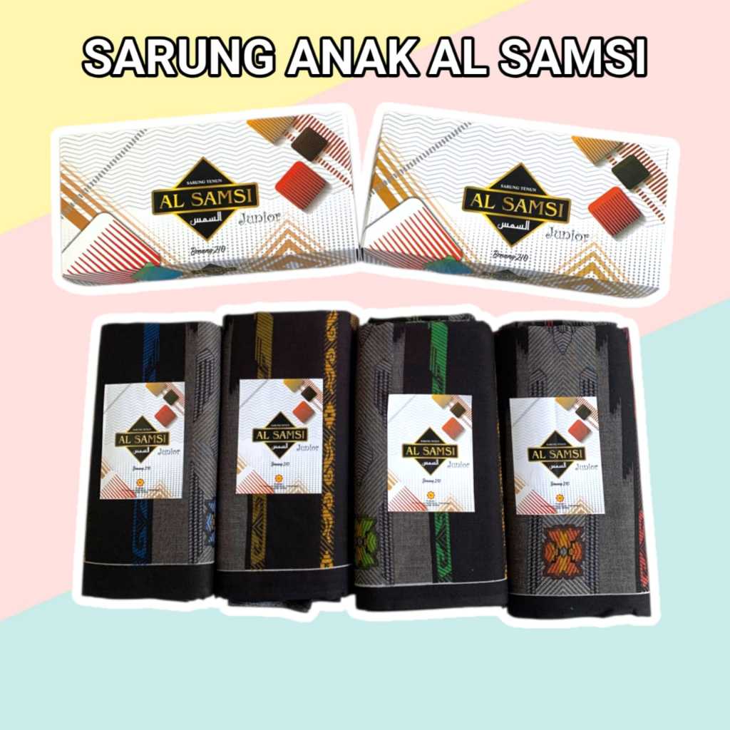 Sarung Al Samsi Anak / Sarung Al Samsi Junior / Sarung Anak Alsamsi / Al Samsi Black Series / Sarung