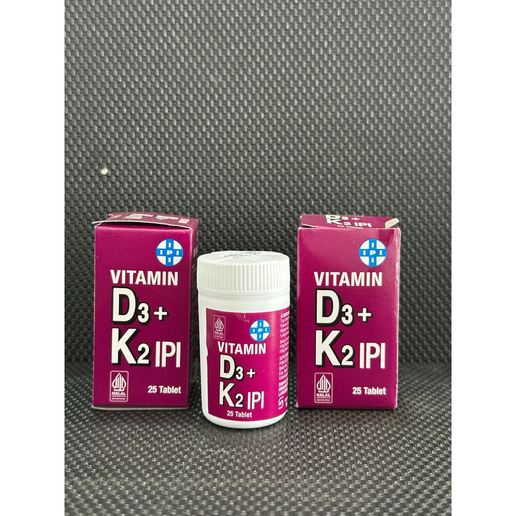 Vitamin D3 K2 IPI Isi 25 Tablet HALAL ORI BPOM (2box)