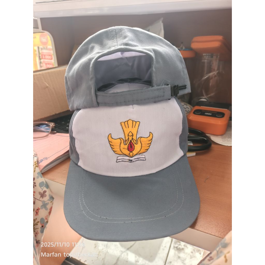 Grosir Topi SMA depan putih Premium bahan Amerikan drill