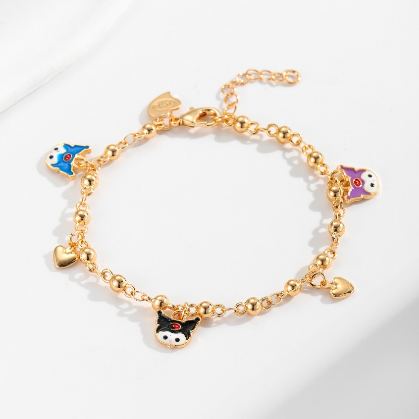 Hyl Jewelry Kuromi Gelang Anak Titanium Bangle Segar Bracelet Terbaru Perempuan Emas Bayi Muda Asli 