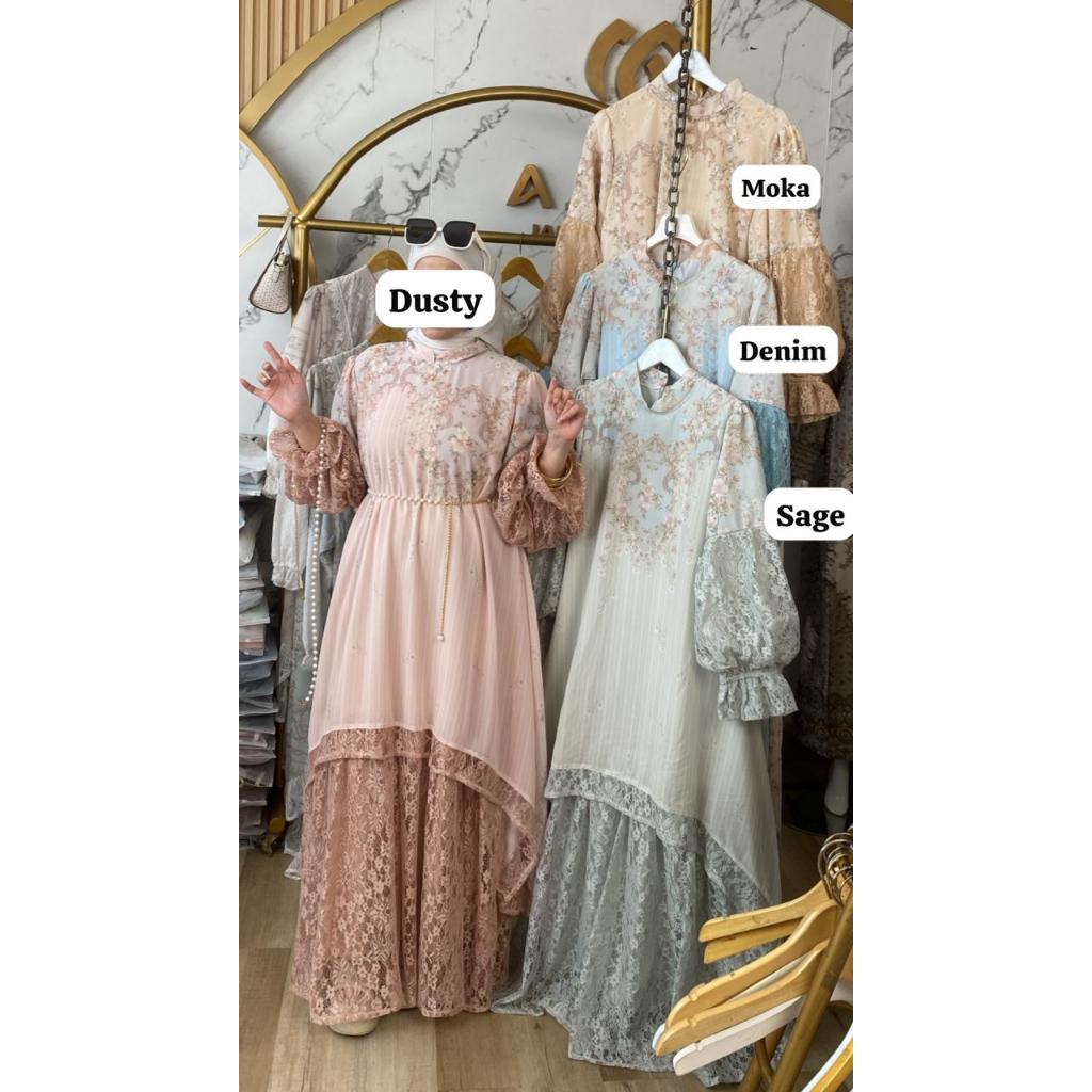 MADAMEMALLA PO 1375 FASHION MUSLIM GAMIS BRUKAT RAYA