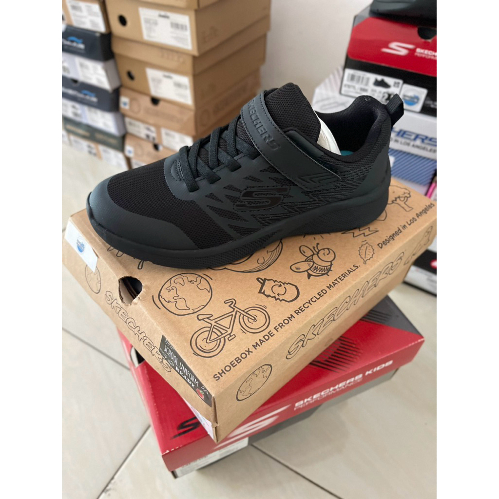 skechers kids neverlate black