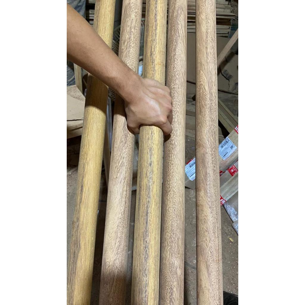 Kayu Bulat / Dowel Kayu Jati Diameter 20mm/2cm / Kayu Bulat Jati