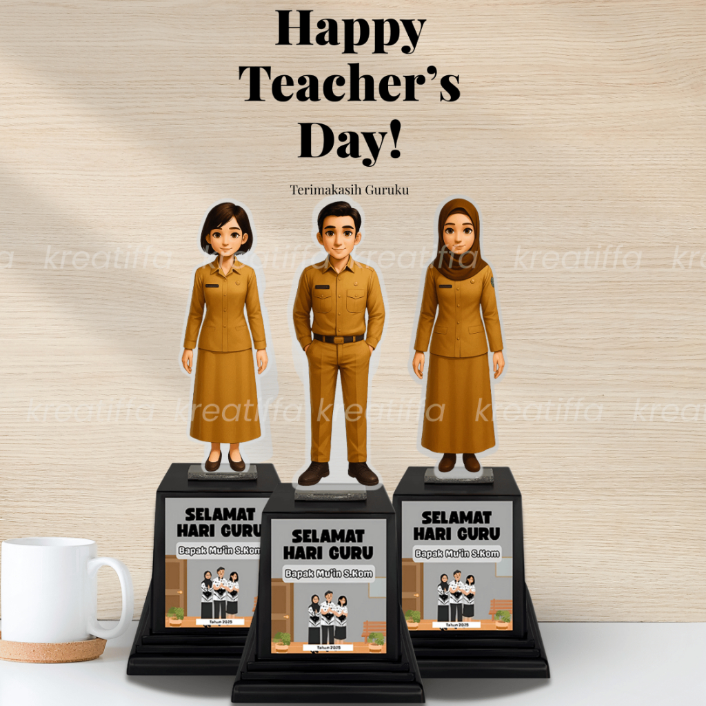 Piala Akrilik Guru Pns Souvenir Hari Guru Piala Akrilik