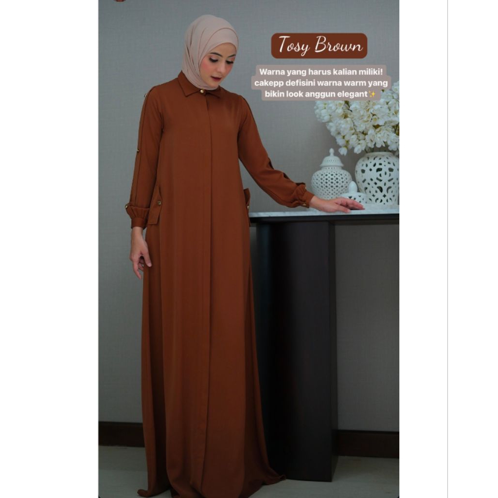 ARUMI DRESS BARU ORIGINAL by JAVINA OFFICIAL /  Ahlam apricot S by Javina  /  Dress arumi basic  ori