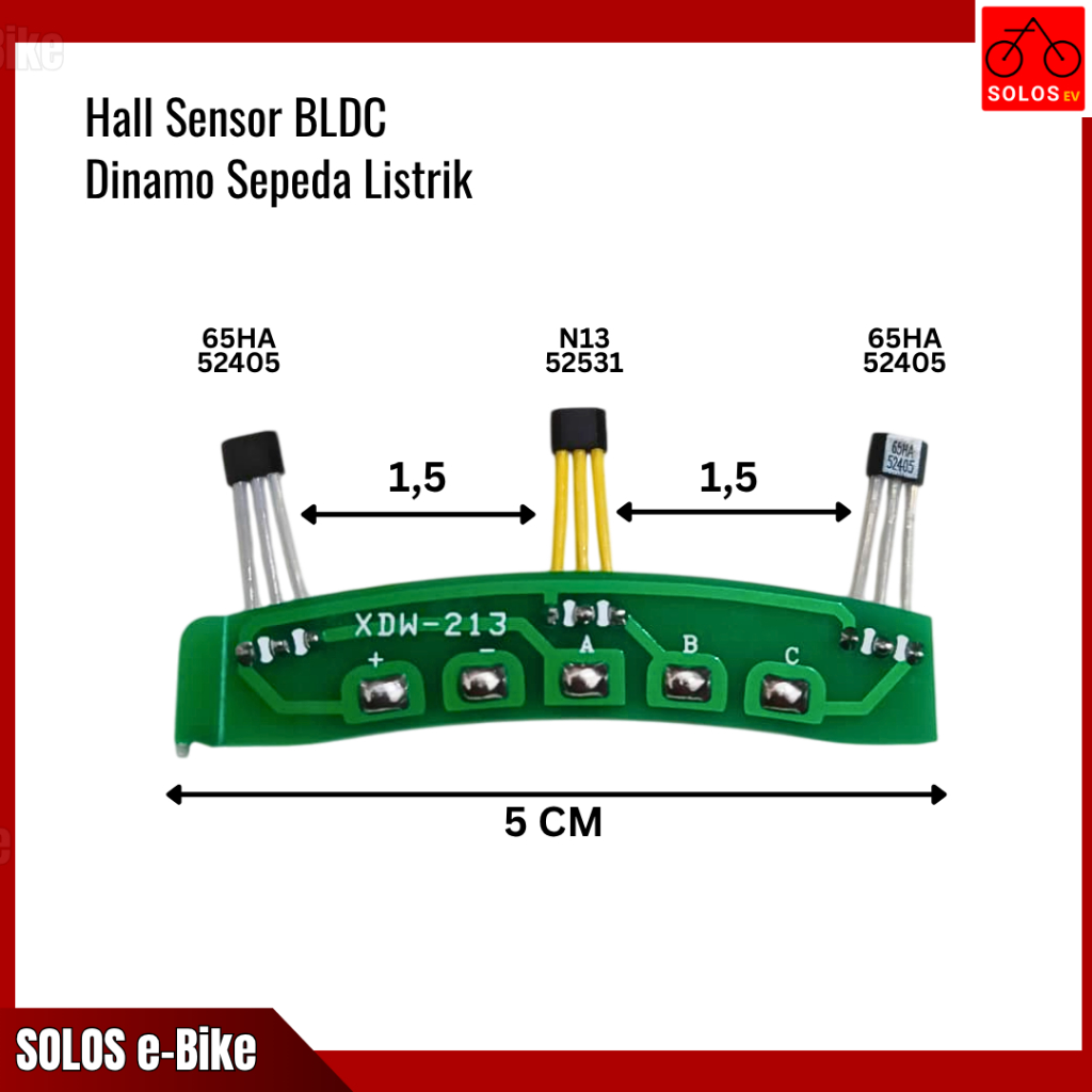 Modul Papan Hall Sensor BLDC Dinamo Sepeda Listrik