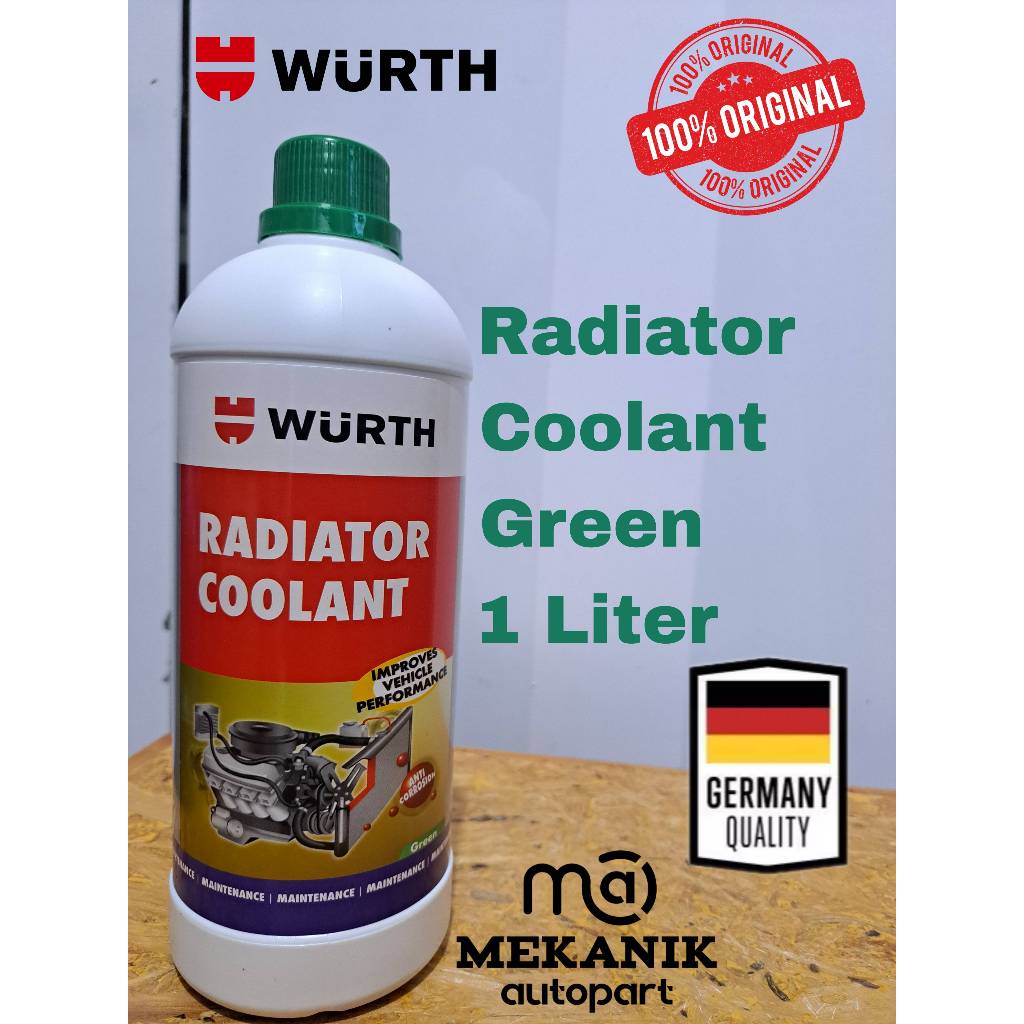 Wurth Original Air Radiator Coolant Hijau Anti Rust Cairan Pendingin Mesin 1 Liter