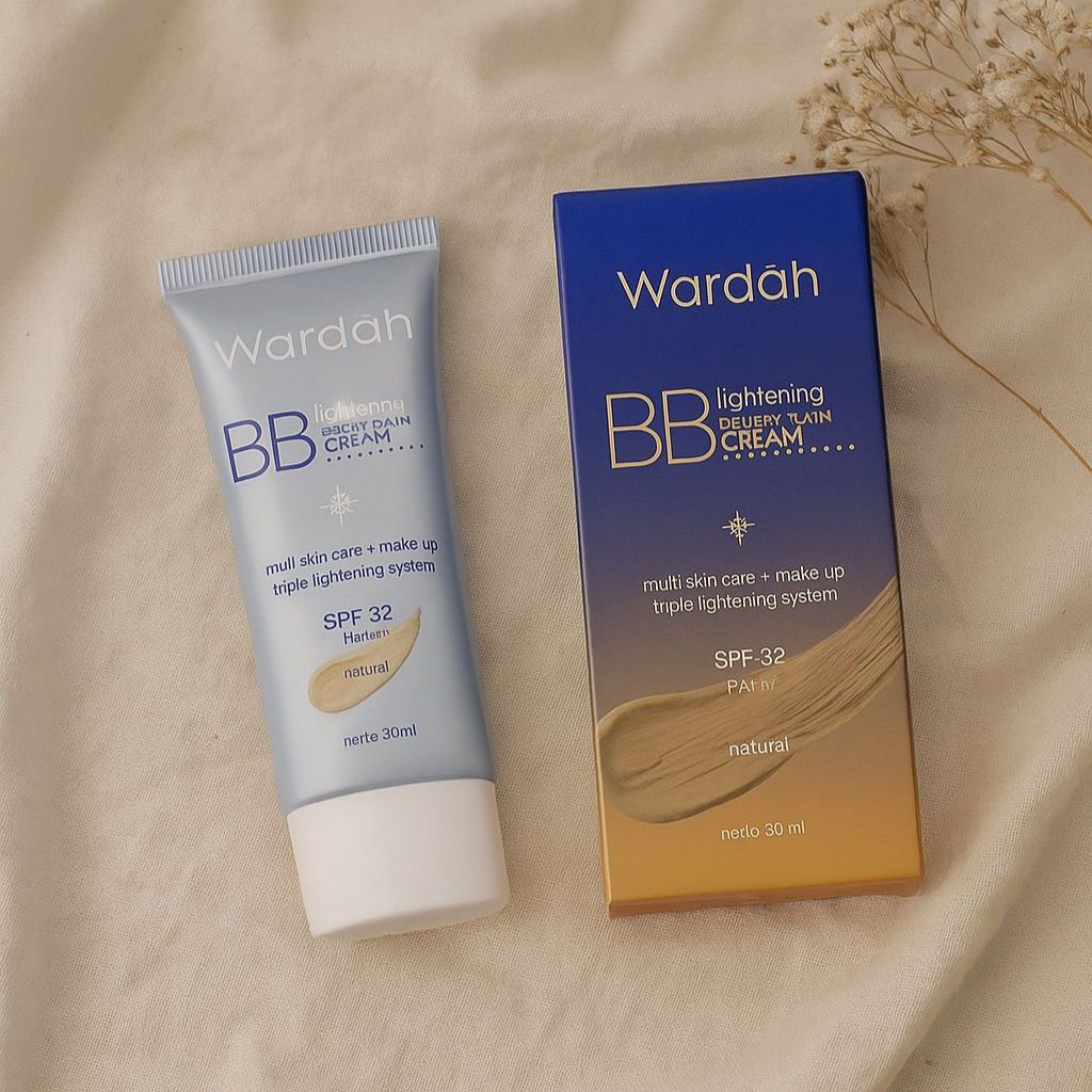 Wardah Natural BB Cream Lightening/Alas Bedak Mengandung Skincare/30ml