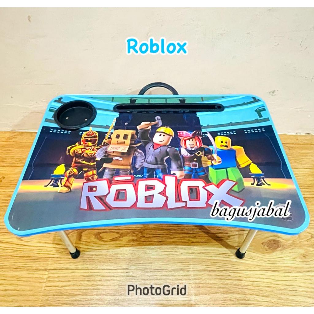 Meja Belajar Lipat Portable Minimalis Roblox / Meja Belajar Lipat Karakter / Meja Leptop