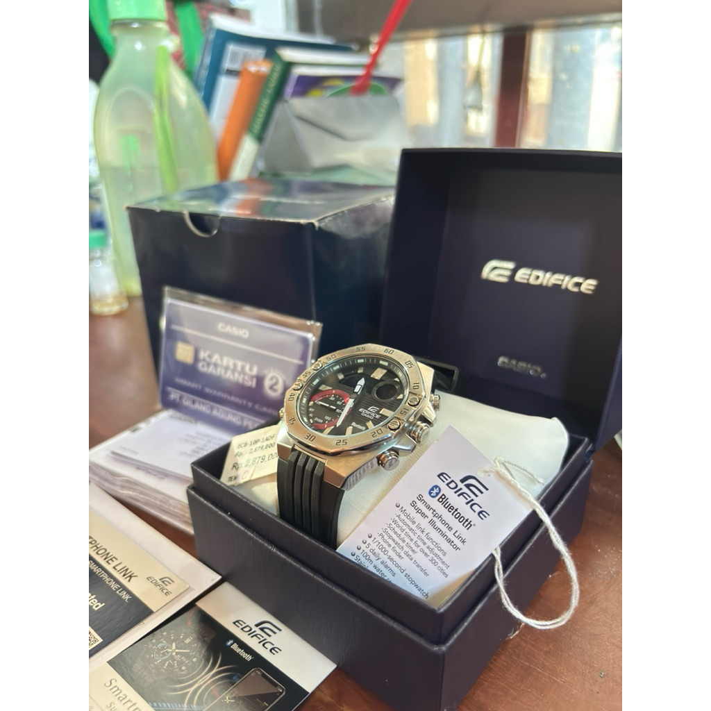 JAM TANGAN Analog Digital CASIO EDIFICE ECB-10P-1ADF Bluetooth