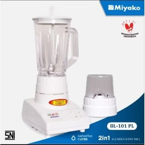 MIYAKO Blender Plastik 2 In 1 - BL101PL Blender Miyako BL101PL
