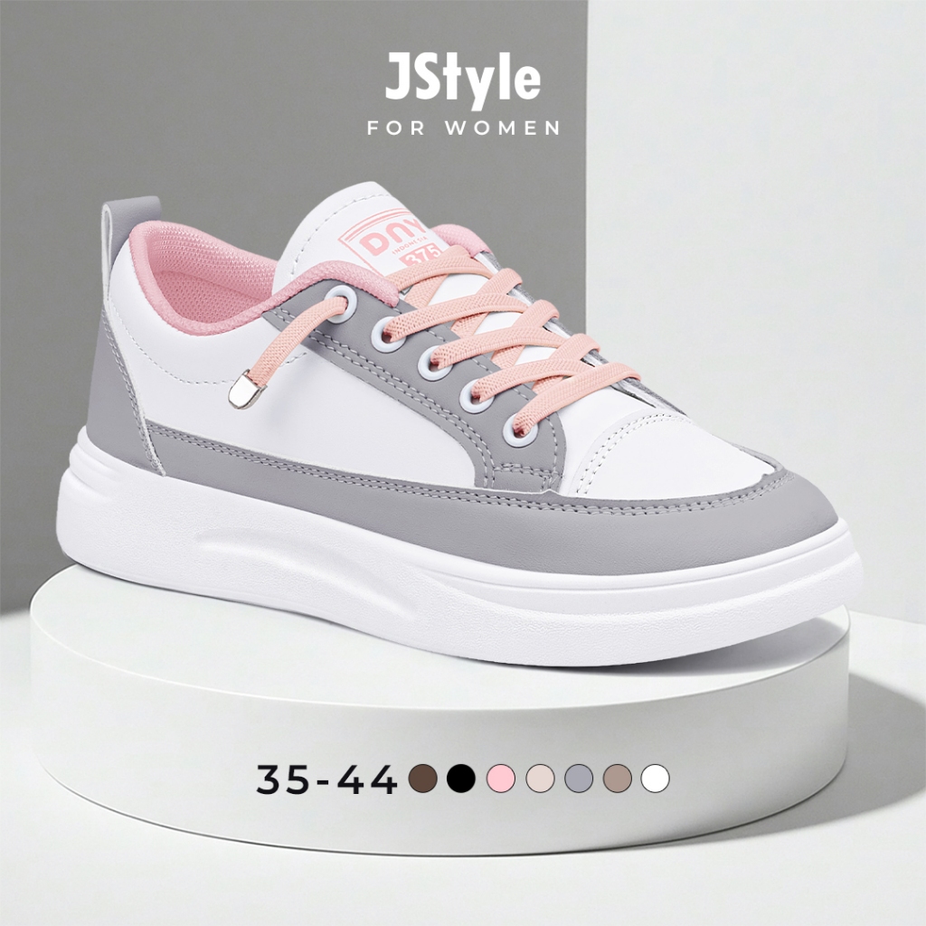 JS Sepatu Woman Shoes Sepatu Kets Sneakers Wanita Kekinian Sport Shoes Sneaker Casual SP-375C