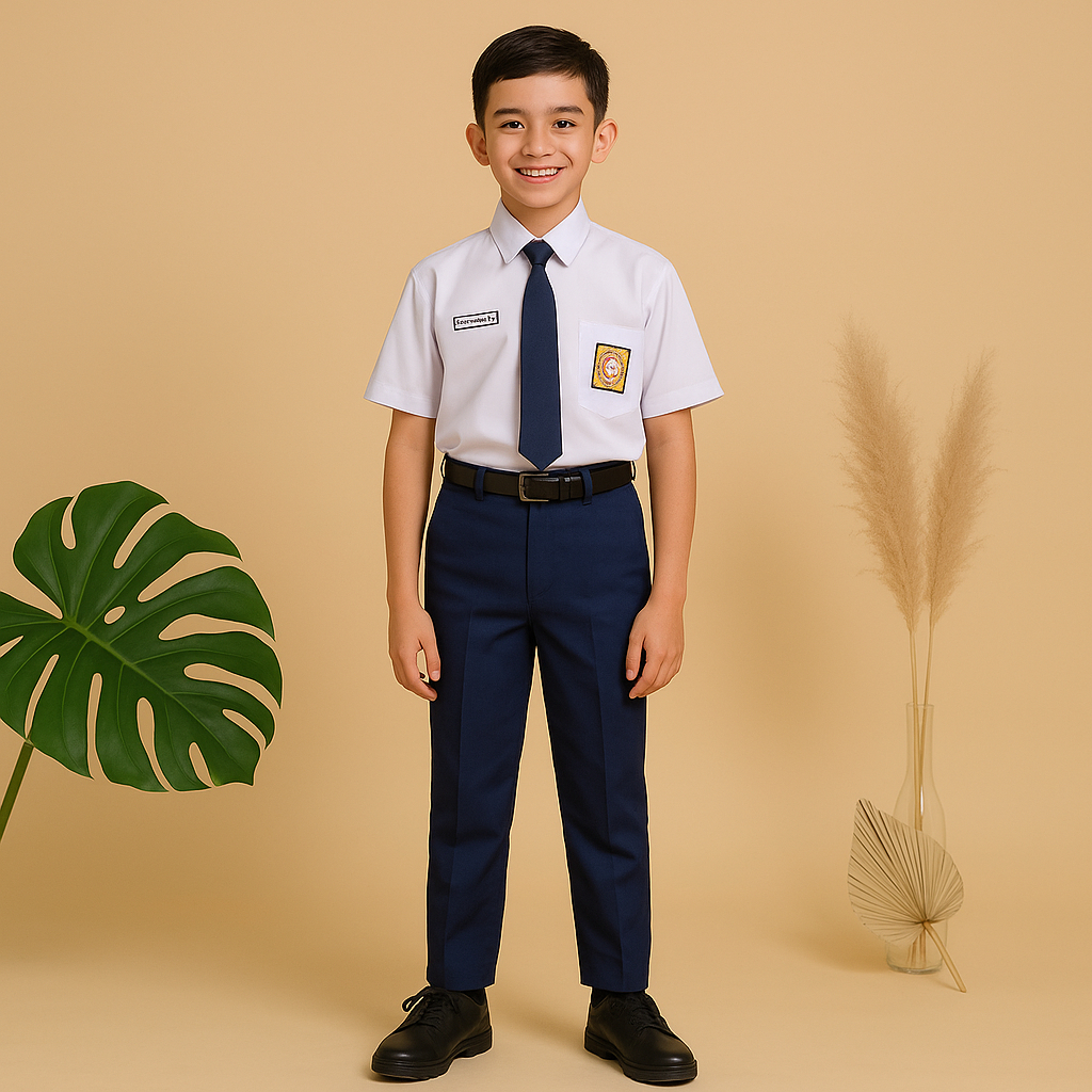 CELANA PANJANG BIRU SMP / SERAGAM SMP MERK ADIOS
