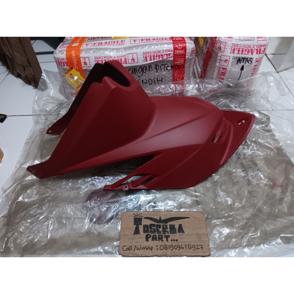 COVER TUTUP MESIN DEK MESIN KASAR MIO SOUL KARBU WARNA MERAH DOFF ORIGINAL YAMAHA
