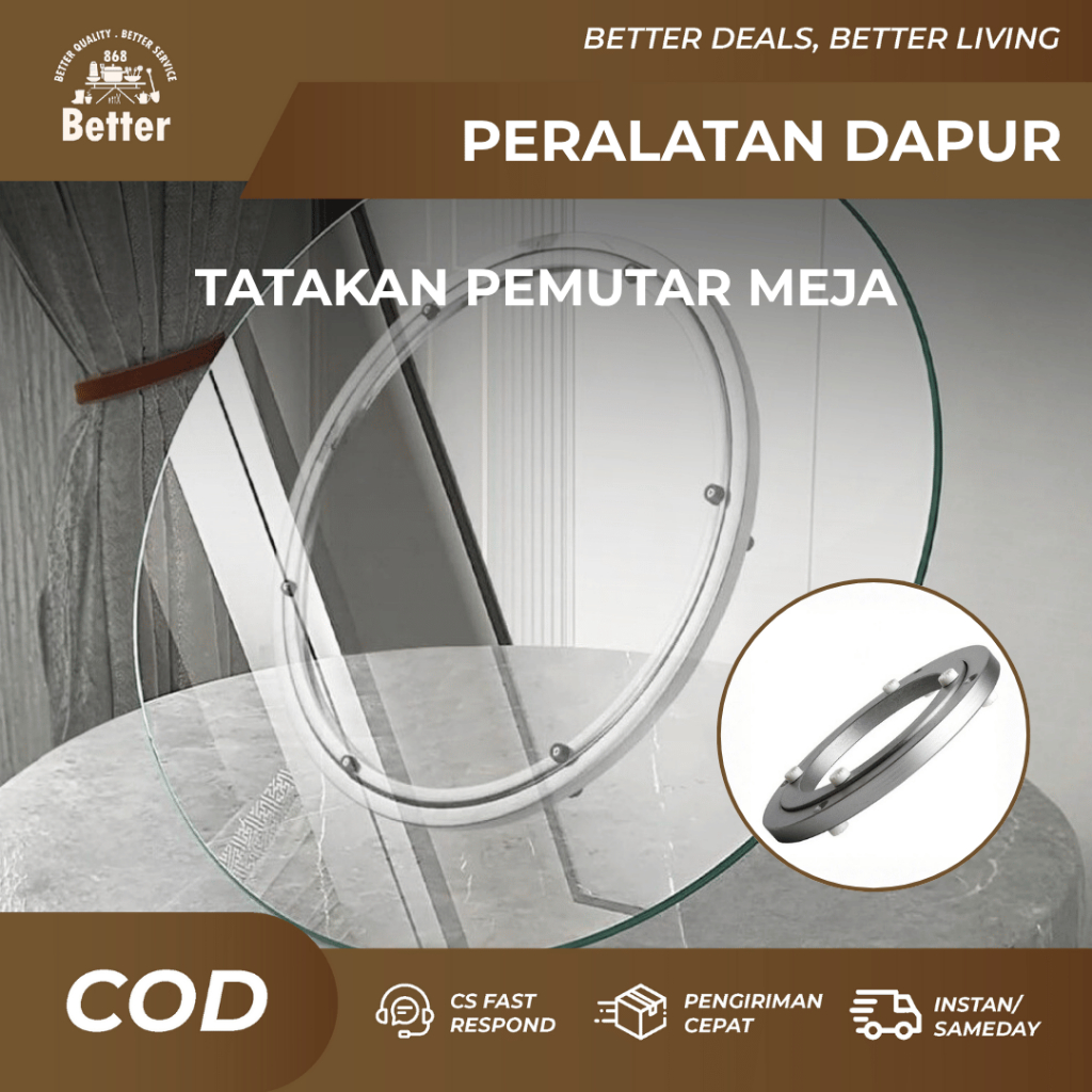 Ring Putar Tatakan Meja Makan Aluminium Anti Karat Kuat Awet