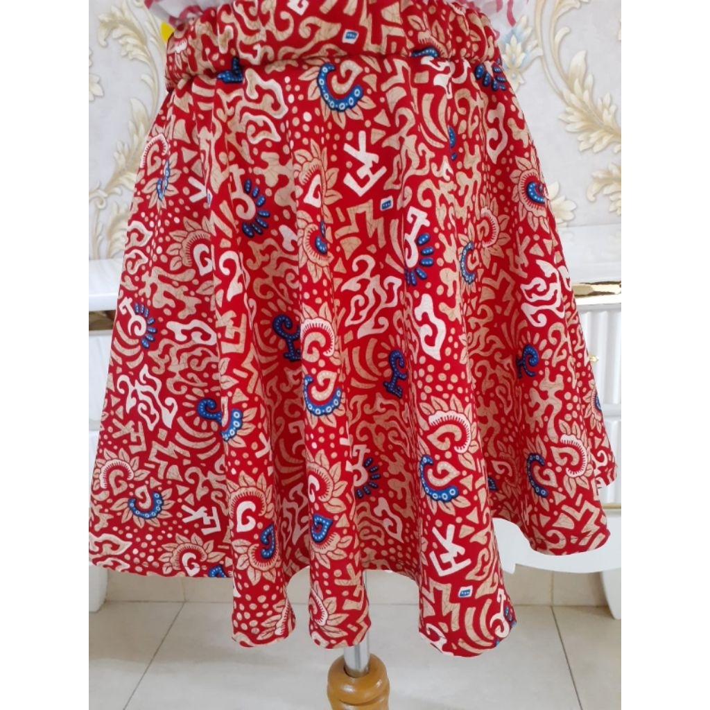 Rok batik anak perempuan kembang payung umur 4-5 tahun/Rok batik cantik/rok anak cewek/rok anak pere