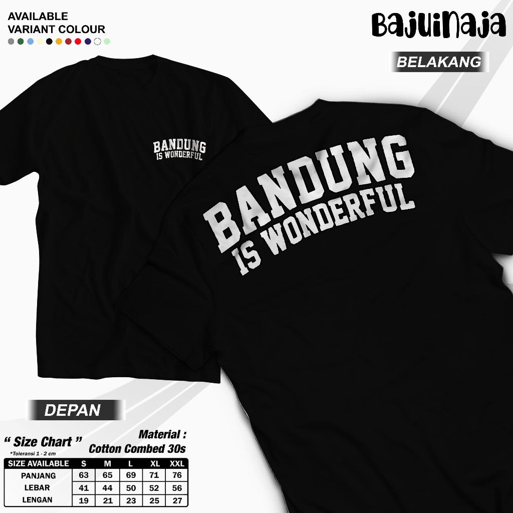Kaos Distro Bandung IS Wonderful PERSIB Bandung 24s