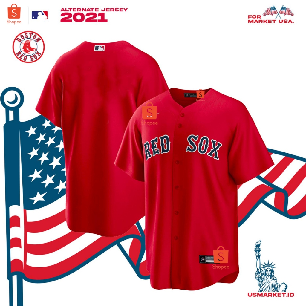 Kaos Jersey Baseball MLB Boston Red Sox Men Original Jersey
