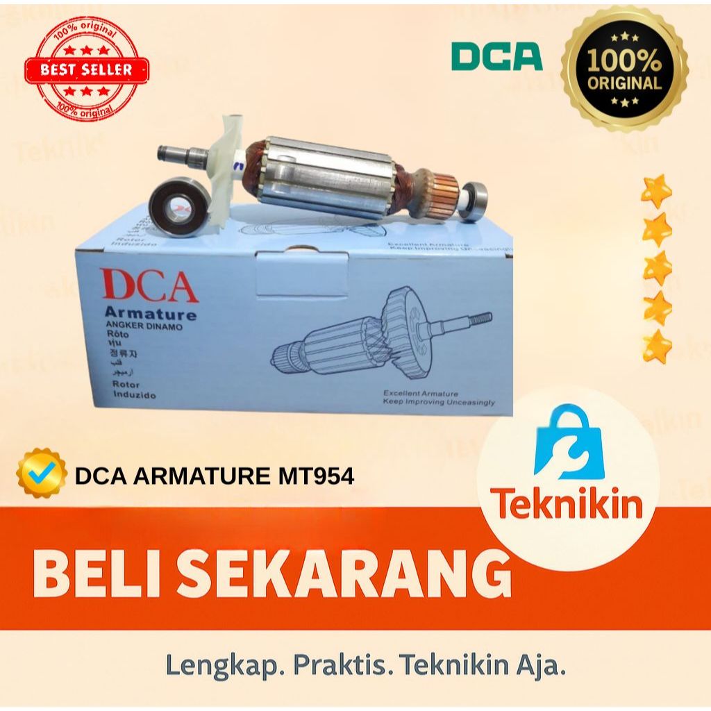 SPAREPART DCA Armature MT954 DCA / Angker Disc Grinder Gerinda Tangan Maktec MT954