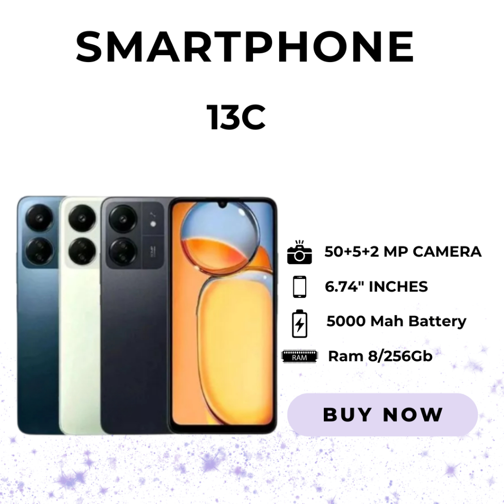NEW HP 13C SMARTPHONE 8/256GB RAM 5000MaH BATTERY BERGARANSI COD
