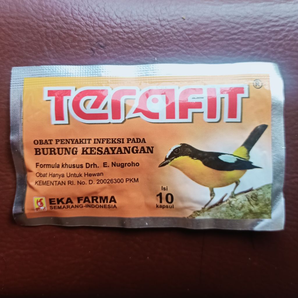 Terafit Eka Farma Obat Burung Sakit 1 Saset Obat Burung Murai Kacer Anis Jalak Poksai Wambi