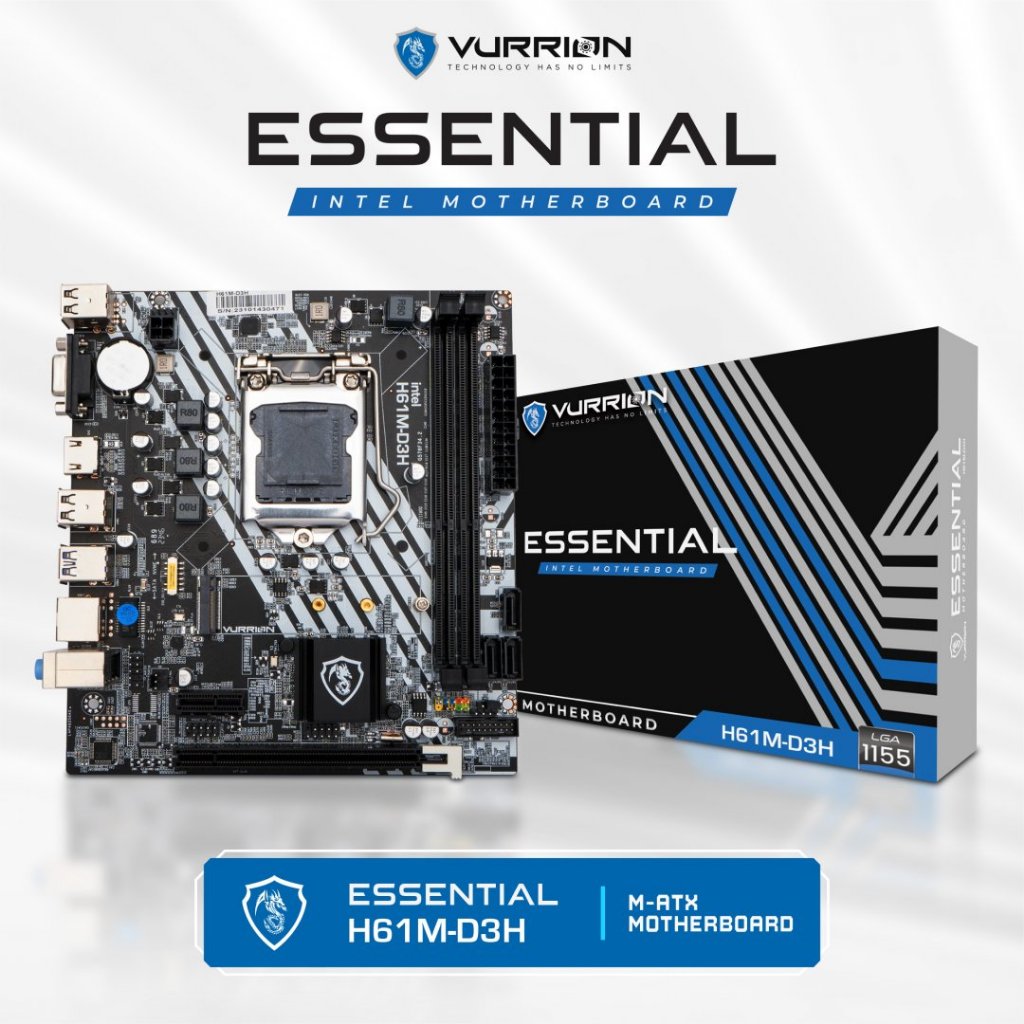 MOTHERBOARD H61 VURRION ESSENTIAL H61M-D3H LGA 1150