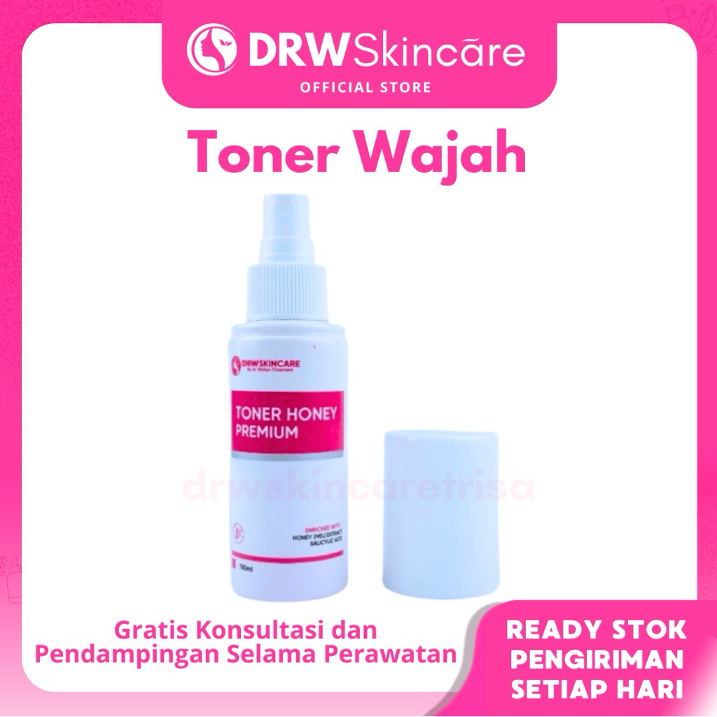 DRW Skincare Toner Wajah Whitening Glowing Flek Berjerawat Berminyak Kusam BPOM Original 100%