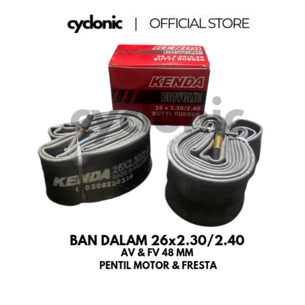 Ban Dalam Sepeda 26 x 2.30 / 2.40 AV / FV Kenda