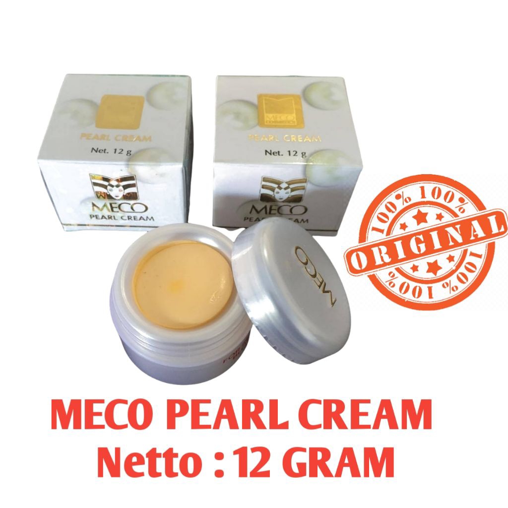 MECO PEARL CREAM 12 GRAM/ KRIM MECO SIANG DAY CREAM/ KRIM MEKO/ BEDAK MECO PENGHILANG NODA HITAM PAD