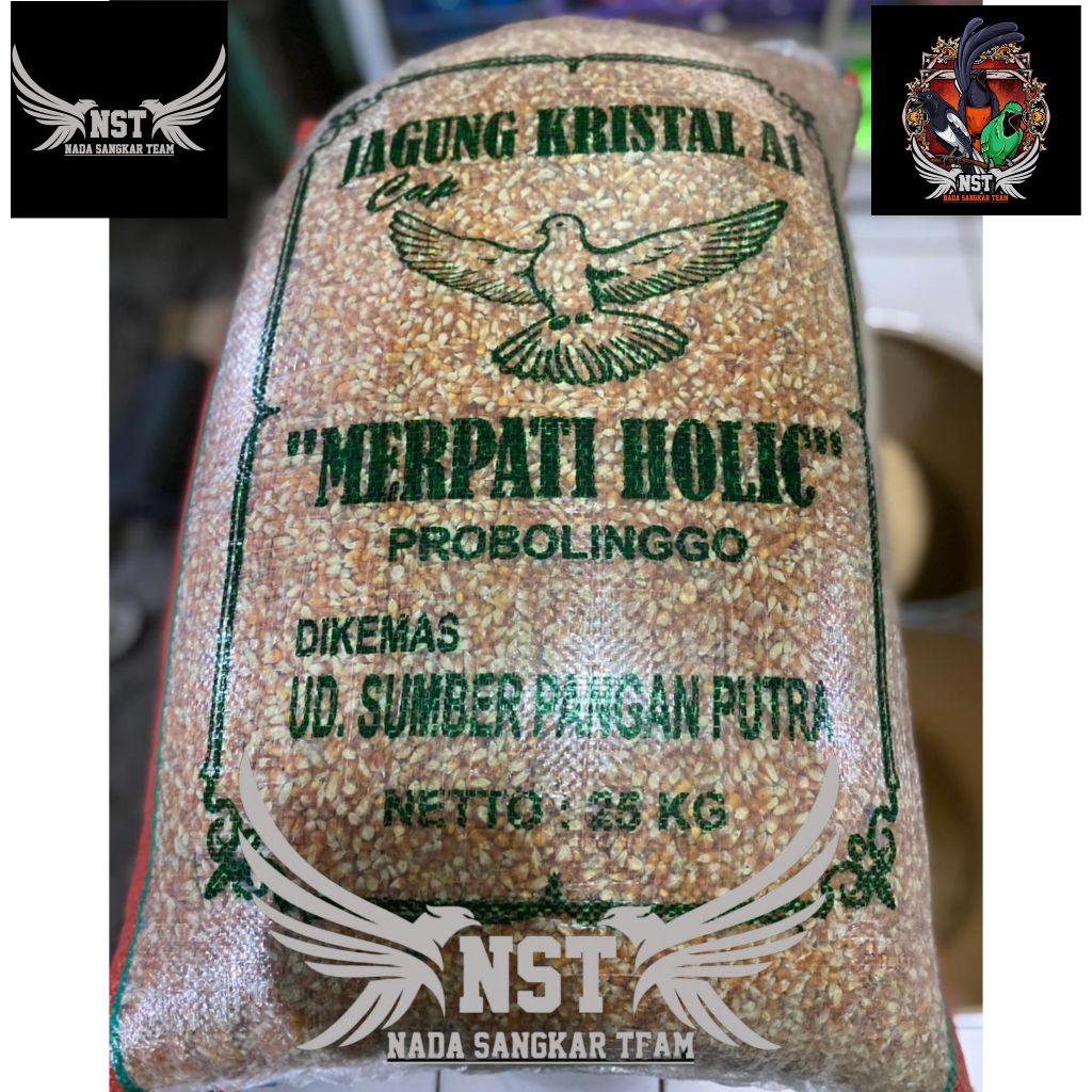 JAGUNG KRISTAL PROBOLINGGO MERPATI HOLIC 25 KG PAKAN BURUNG / AYAM