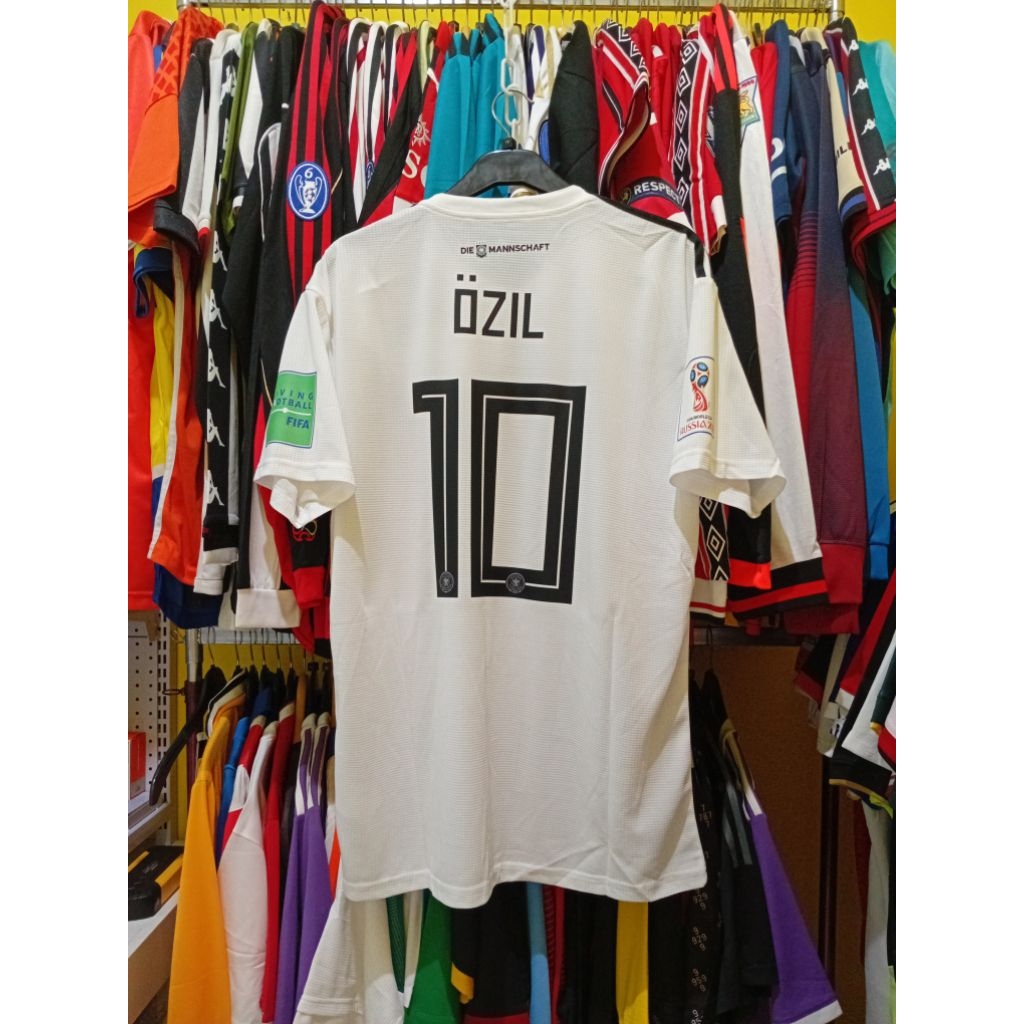 Jersey Sepak Bola Retro GO Jerman 2018 Home World Cup OZIL 10