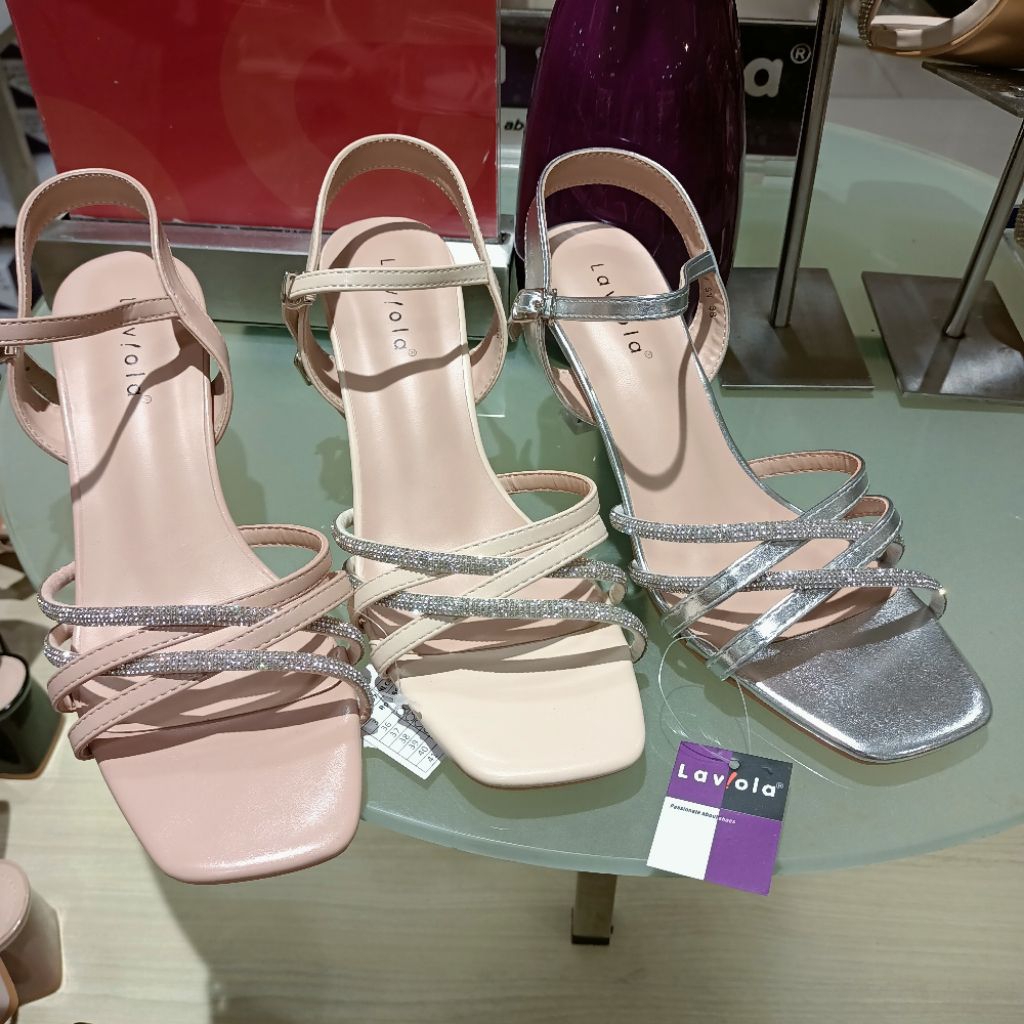 sandal tali wanita heels 7cm LAVIOLA original
