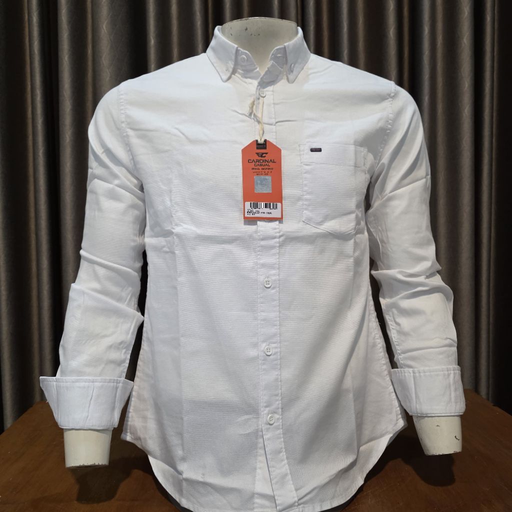 BAJU KEMEJA CARDINAL CASUAL ORIGINAL ATASAN PRIA REGULER TANGAN PANJANG