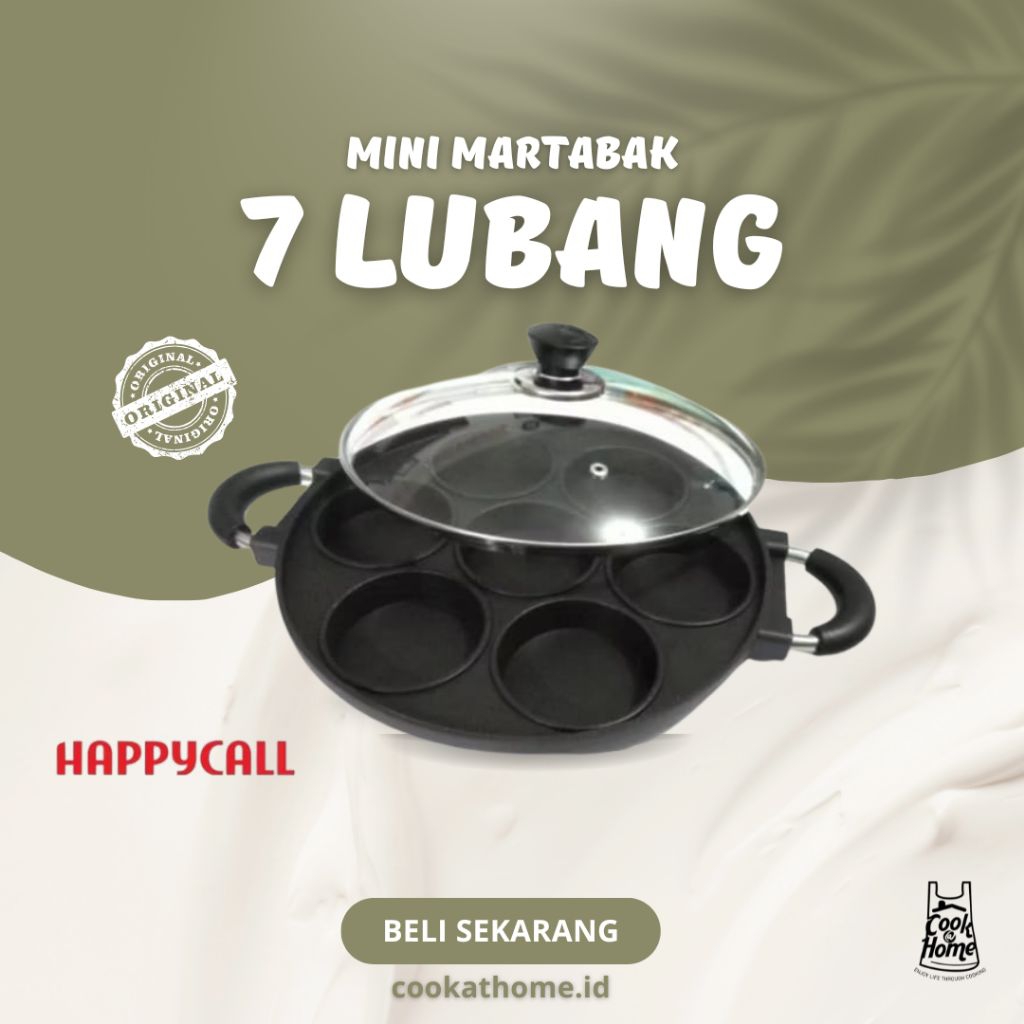 Cetakan Mini Martabak / Kue Lumpur 7 Lubang Polos HAPPYCALL