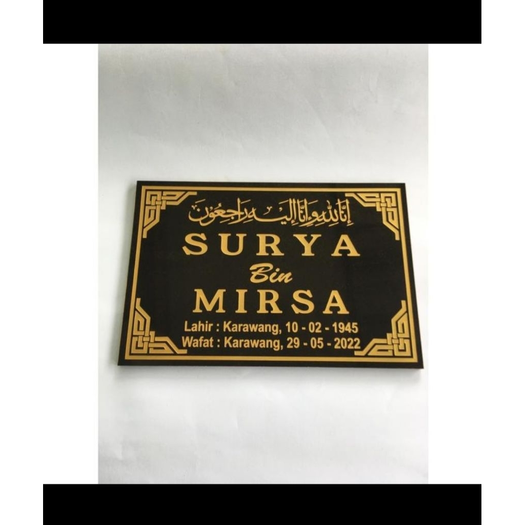 Batu Nisan Tanda Makam Papan Nisan Full Granit Berkualitas Harga Murah