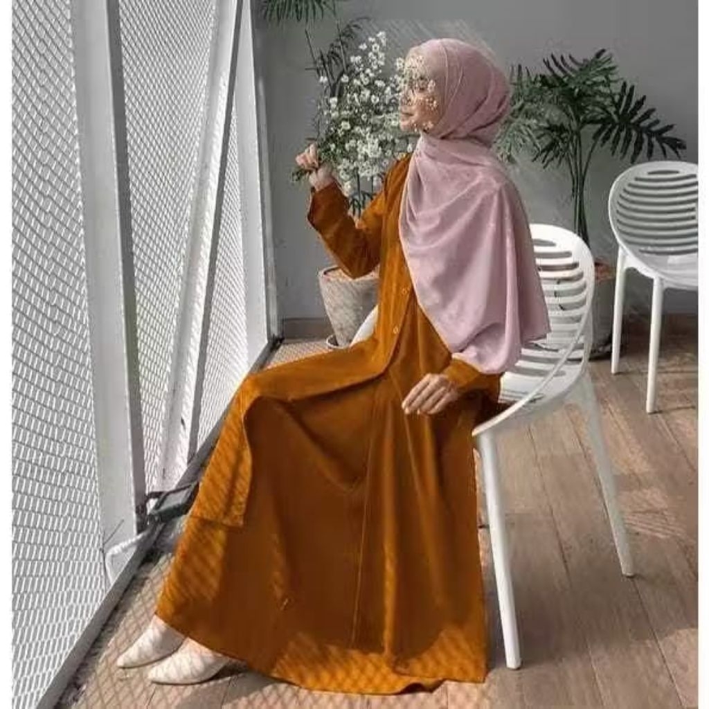 setelan wanita rok dan long Tunik terbaru bahan crinkle premium Arumi one set kekinian terbaru