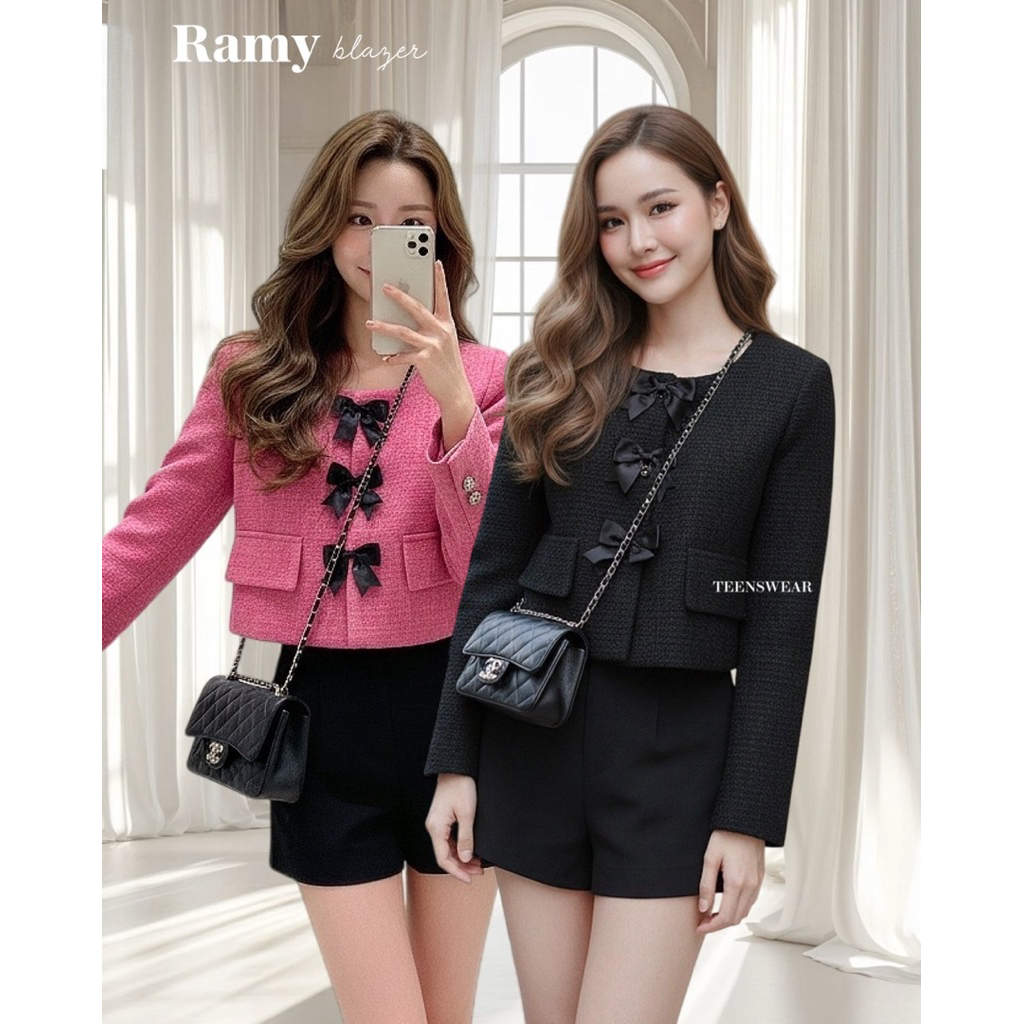 Ramy Blazer (Cotton Candy Ribbon Tweed Blazer Import Bangkok)